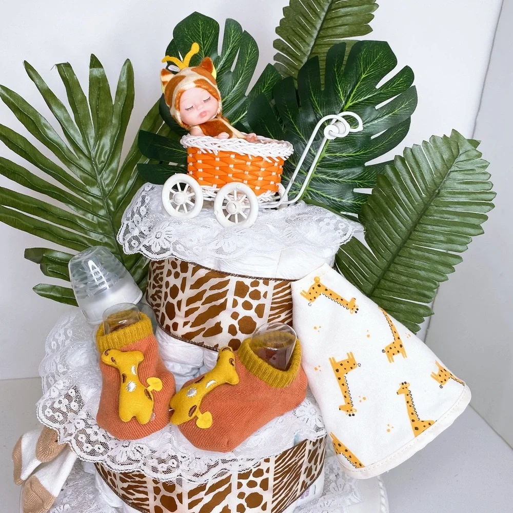 Safari Giraffe Diaper Cake